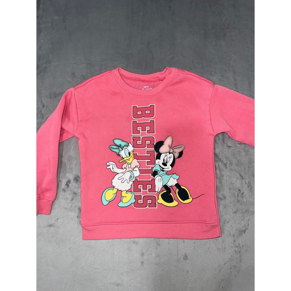 Disney Minnie Mouse Daisy Duck Besties Pink Graphic Sweatshirt Girls Size 6